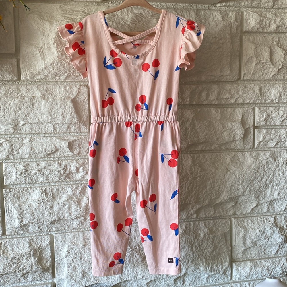 ✨Tea Collection - Cherry Jumpsuit Size 2